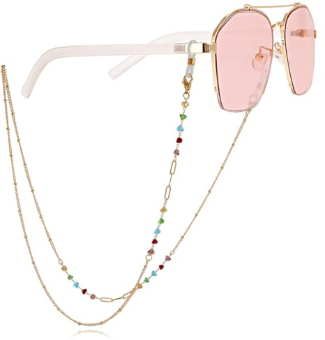 KSJEHW Stilvolle Brillenketten um den Hals Brillenband Brillenband Gesichtsmasken-Halterung Kordeln Lanyards Sonnenbrillen Halskette Kettenzubehör edelsteine für kinder heilsteine