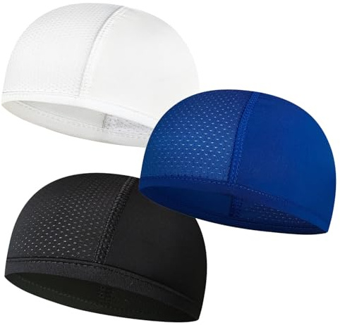 SSKHE 3 Pièces Bonnet Vélo Été, Calotte Doublure De Casque Respirant, Sous Casque Moto pour Le Cyclisme, La Course à Pied, Le Baseball Et La Moto
