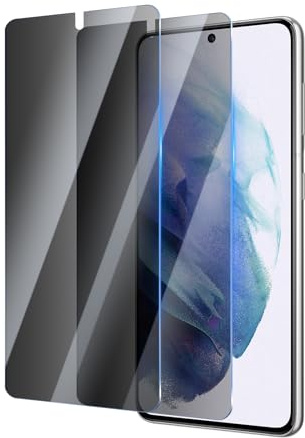 YUXINDZ 2 Stück Sichtschutz Schutzfolie für Samsung Galaxy S21 5G 6,2 Zoll, Anti-Spy Displayschutz Folie Blickschutzfolie, 9H Härte, Anti-Kratzer, Bläschenfrei