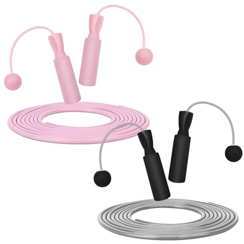 CZAYEFNH 2-in-1 schnurloses Springseil, 2 Stücke Springseil Ohne Seil Mit Kabelloser Ball, Einstellbar Rutschfeste Griffe Workout 3M Jump Rope für Männer, Frauen, Kinder & Erwachsene