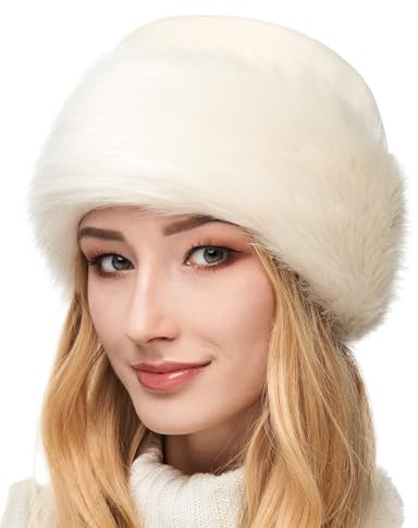 Futrzane Classic Mütze mit Fellrand - Pelzmütze Damen - Fell Pelz Russenmütze