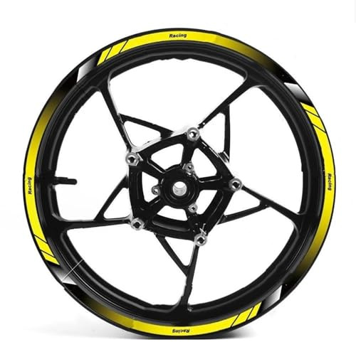 JAYWIS Moto Llantas Pegatinas Adhesivo Reflectante para Rueda De Motocicleta, Cinta De Rayas para Llanta, Resistente Al Agua, para K&awasaki ER 6N ER-6N ER6N Ruedas Calcomanías(Color 5)