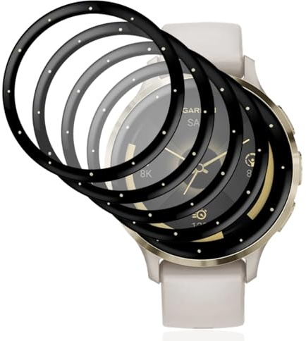Gelaasso 4 Piezas Protector De Pantalla Para Garmin Venu 3S 41mm, Protector De Pantalla Premium Con Cobertura Completa, Film Láminas Anti-Arañazo