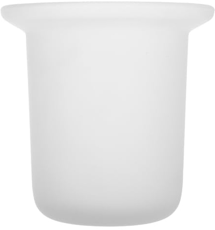 Beaupretty Toilettenbürstenbecher - Aus Milchglas - Badezimmerzubehör - Platzsparendes Design -