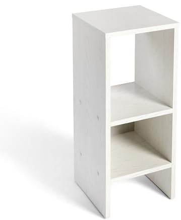 DUPI Mesita Auxiliar Aitana | Diseño Compacto y Versátil | Estante Inferior Abierto | Madera Resistente y Duradera | Fácil Montaje | 24x24x60cm | Blanco