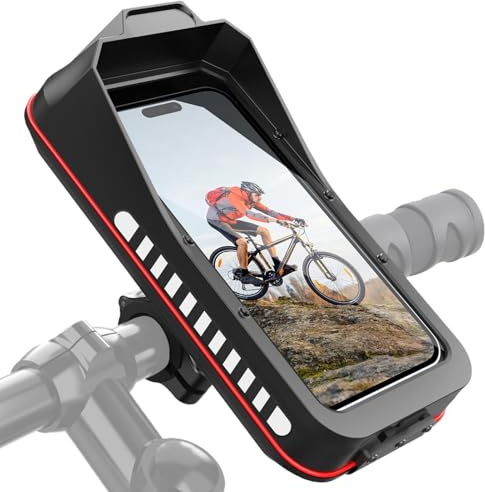 Bikee - Soporte ajustable para teléfono de motocicleta, soporte para teléfono celular de motocicleta, soporte impermeable para teléfonos móviles, soporte de teléfono para manillar para scooter