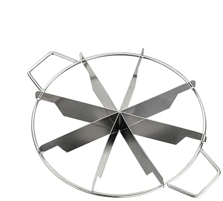 saibunratus Cake Cutter Slicer - Cake Divider Pie Cutter Stainless Steel - Non Stick Round Pastry Cheese Pizza Cutting Press Tool with Side Handles for Precise and Even Division