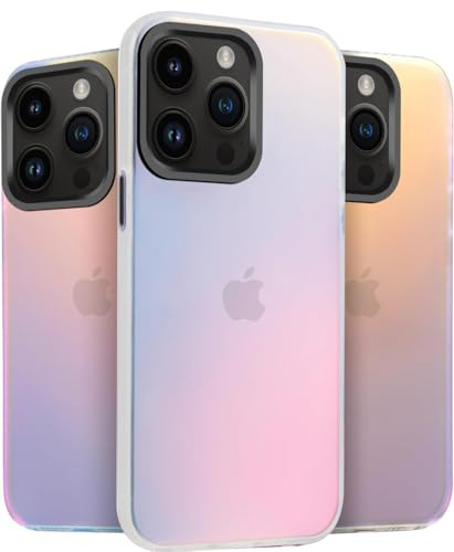 Yojiong Hülle für iPhone 13 Pro (6.1), Glitzer Matte Handyhülle [Farbwechsel-Effekt], stilvolle und Einzigartig, Stoßfest Kratzfeste Schutzhülle, Bunt