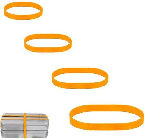 Elastic Bands Heavy Duty 80Pcs Thick rubber bands Natural Strong Money Elastic Bands Wide Rubber Band Stationary Stretchable Bands for Home School Office Workshop Accessories,Yellow 2.5/4/6/7CM