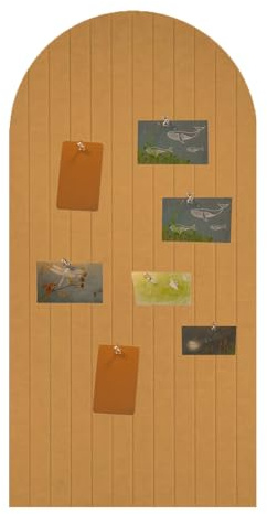 Faltbare kork pinnwand 120x60cm, 0.9cm dicke Filzfliesen, Pinnwand Kinderzimmer mit Klebstoff Klettverschluss, Dekorationsbrett für Bilder Notizen, Ränder Wandpaneele für Wohnzimmer im Büro - Braun