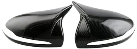 Auto Spiegelkappen LHD Rückspiegel-Abdeckung Flügelkappe Außentür Rückansicht Für E GLC Klasse W205 W213 X253 W222 W238 Außenspiegelkappe(Carbon)