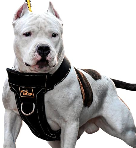 KNK | Heavy Duty Dog Harness for Pitbulls, Bullies and Large Breeds - No Pull, Ultra Durable, Soft Padded Chest, Metal Leash Attachment