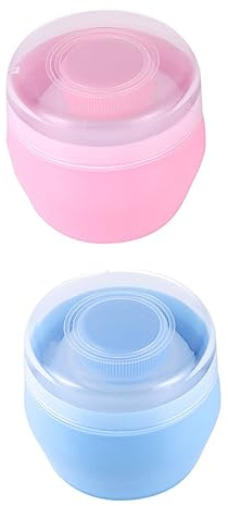BESPORTBLE 2 Stück Babypuderquasten Kasten Aufbewahrungsbehälter für Babypuder Langlebiges Material Glatte Oberfläche Praktisch für Babys und Kleinkinder