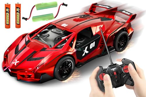 HATFRYF RC Drift Car, Cool Electric Remote Control Car, 1:22 Remote Control, Kids Toy Vehicle, Model Toy for Boys - Driftable, Gifts for Kids Boys