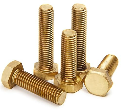 KX-ENERGIE 20 Stück Messing Sechskantschraube Messing Schrauben Sechskantschraube M3*20mm Messingschraube metrischer Thread Maschinenschrauben