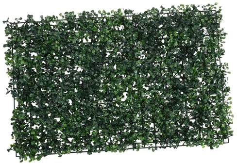 OUNONA Artificial Hedge Wall Panel with Back Realistic Fake Plant Mat for Indoor Outdoor Wedding Decor Easy Install Privacy Fence Screen Maintenance Greenery Background