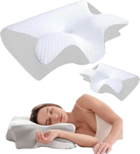 OrthoSleep – Almohada Cervical, Almohada Ortopédica Ergonómica con Contorno para el Cuello, Ideal para Quienes Duermen de Lado, Boca Arriba o Boca Abajo