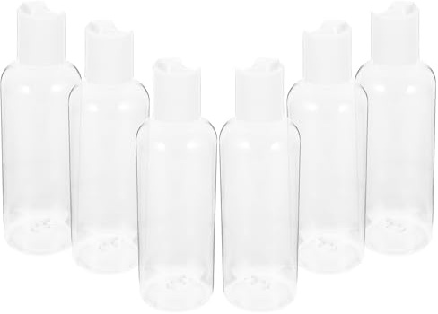 TOYANDONA Bouteilles de Voyage Résistantes à Déformation Lot de 6 100ml en Plastique Surface Lisse pour Shampoing et Après-shampoing pour Voyages en Extérieur