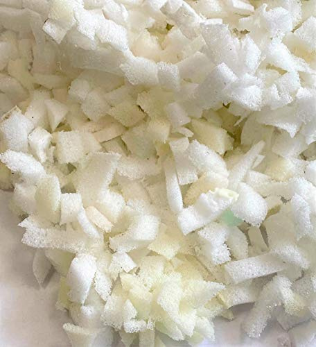 pemmiproducts Visco Schaumstoff Flocken, beige, 5 kg, (EUR 7,20/kg), waschbar, Viscoflocken, geeignet als Füllmaterial für z.B. Plüschtiere, Puppen, Bären, Kissen usw