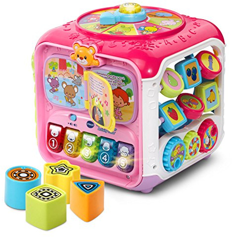 VTech Sort and Discover Activity Cube (Frustration Free Packaging), Pink