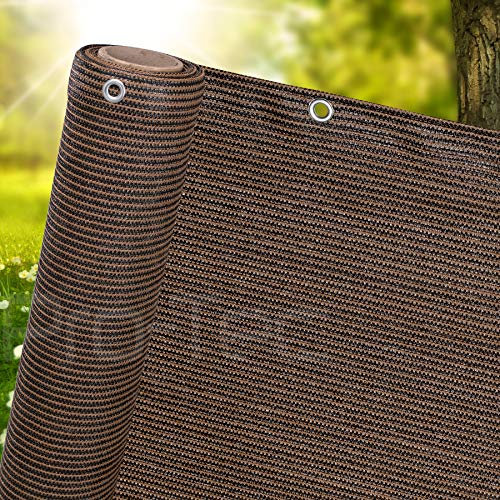 1m,1.5m, 2m Wide Privacy Netting Garden Screening Windbreak Fencing 95% Shade Fence Net Brown 1.5m x 15m FREE 8 Bungees 50 Zip Ties Included
