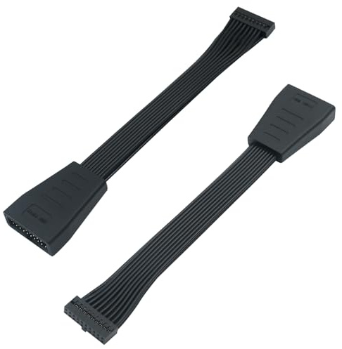 (Confezione da 2) COMeap Small Mini USB 3.0 Cavo adattatore per prolunga interna a 19 pin per scheda madre da 5,9 pollici (15 cm)