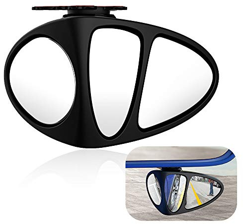 3 in1 Espejo de Punto Ciego,Universal Espejo del Punto Ciego de Coche 360 Grados Espejos Traseros Laterales de ángulo Ancho Ajustables Espejo Auxiliar(Derecha)