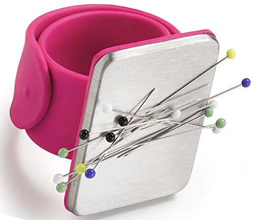 BOBOZHONG Magnetisches Silikon-Armband,1PCS Armnadelkissen magnetisch,Magnetisch Nadelkissen Armband, quadratisches Nadelkissen mit Silikon-Armband-Armband für DIY-Stickerei-Haarspangen