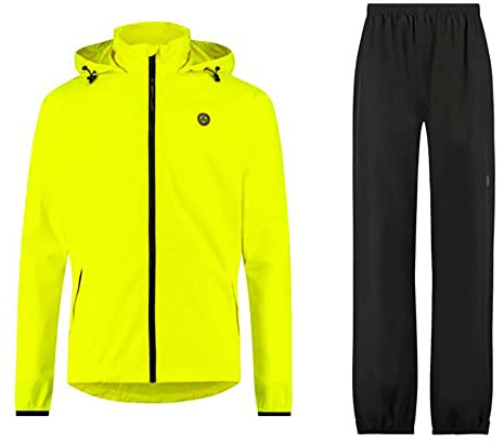 AGU Go Essential Regenanzug für Männer und Frauen, wasserdicht, wind- und wasserdicht, Unisex, atmungsaktiver Stoff, Yellow Black, X-Large