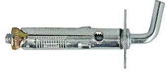 Tasselli in acciaio diametro 8 x 45 con gancio corto 8 pz.