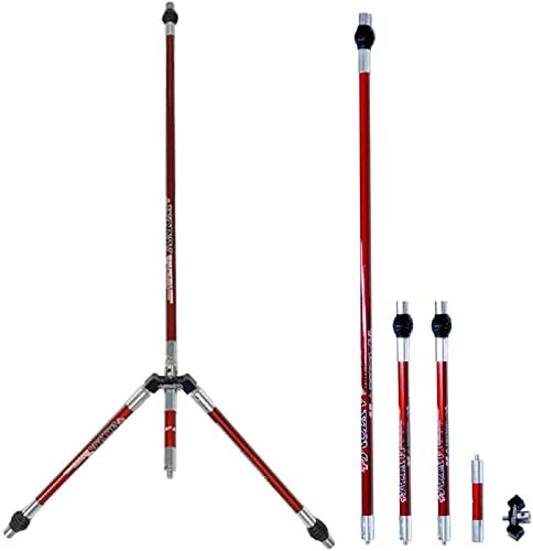 wolfman Tir à l'arc Set Stabilisateur de Barre D'équilibre Set de Tige D'équilibre D'amortisseur en Carbone Pur 3K Tige de Stabilisateur d'arc pour Arc Classique de Compétition Arc à Poulies (Rouge)