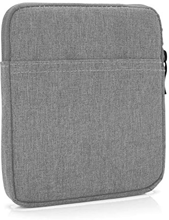 MyGadget Nylon Sleeve Hülle für Tablet bis 7 Zoll [ 17 x 14,5 cm ] - Schutzhülle Tasche ideal z.b. Kindle Oasis [9 & 10 Gen.] | Paperwhite [bis 2021] - Grau