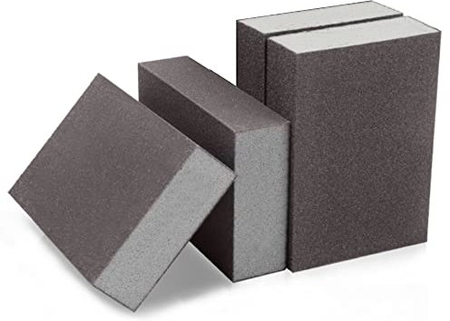4 Stück Schaumstoff-Schleifpads, Nass-Trocken-Schleifblock, Schleifschwämme, Schmirgel-Polierpads (180# (800 Körnung))