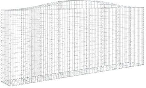 Panier de gabions arqué 400x50x160 180 cm Fer galvanisé