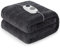 Warmrest Electric Blanket Heated Throw Blanket 𝟏𝟑𝟎𝐱𝟏𝟔𝟎 𝐜𝐦, Soft 𝐒𝐡𝐞𝐫𝐩𝐚 - 6 Heat Levels Fast Heating, 1 to 10 Hours Auto-Off Detachable Controller Soft Fabric Machine Washable Grey