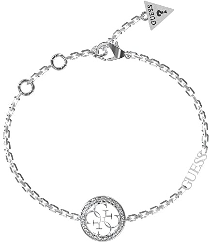 GUESS Damen-Armband aus der Kollektion Life in 4G. Das Schmuckst�ck ist aus Stahl gefertigt. Farbe: Silber. Die Referenz lautet JUBB02137JWRHL, Legierter Stahl