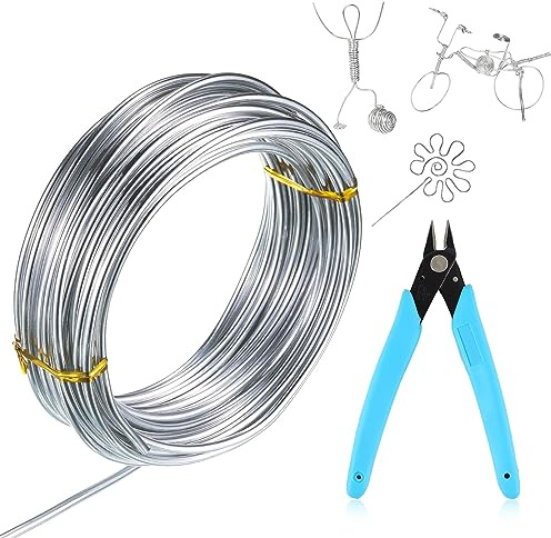 2 mm × 30 m Basteldraht, Aluminiumdraht, Weicher & Biegsamer Draht, Für DIY Schmuckherstellung Bastelarbeiten