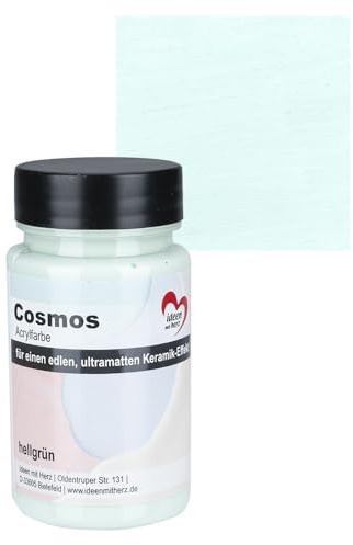 Ideen mit Herz Acrylfarbe Cosmos | ultra matt | Keramik Effekt | 90 ml (hellgrün)
