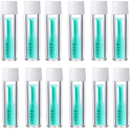 Yuqilin 12 Pièces Ventouse Lentille, Gel de Silice Accessoires pour Lentilles de Contact, Forfait Individuel Ventouse Lentille Souple, pour Fêtes, Rendez Vous, Voyages, Sorties