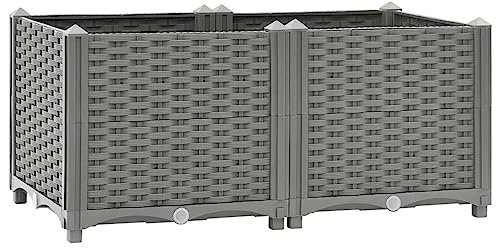 ARKEM Lit surélevé 80x40x38 cm Polypropylène,Bordure Pierre,Kit Gabion,Gabion Jardiniere