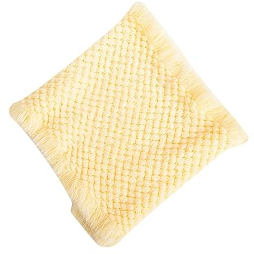 Babydecke Gelb aus Wollgarn Doppellagig mit Ananas Muster | Foto Requisite für Zuhause und Studio, Weich Gepolstert, für Säuglinge und Babys