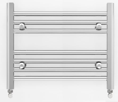 600mm Wide 400mm high Narrow Small Chrome Heated Towel Rail Straight Flat Bathroom Warmer Radiator Rack Central Heating Turkish Zone