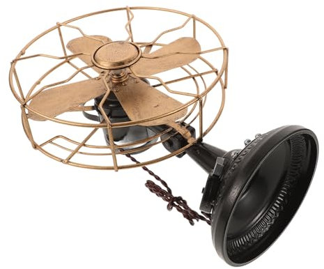 Kichvoe Ornement De Ventilateur Rétro Fer Artisanal Modèle Vintage De Bureau Couleur Antique Pour Décoration Intérieure