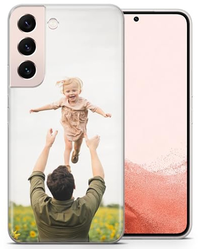 AIGAT Personalisierte Handyhülle für Samsung Galaxy A53 5G - TPU Silikon Transparent Hülle mit Individuellem Idee Bild Logo Name Text - Ihr Design Hier | 1 Foto