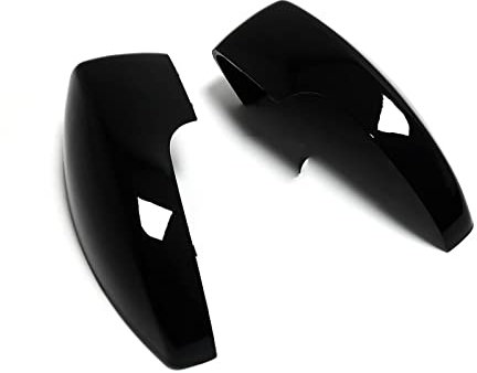 WLLLLa Kappen Rückspiegel Schutzhülle Für Ford Focus 3 MK3 SE ST RS 2013-2018,Auto Flügel Tür Seite Rückspiegel Kappe Shell Haus Abdeckung Deckel Außenspiegel,A-Black