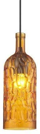 Lámpara colgante vintage industrial para botella de vino, moderna, creativa, decoración de isla K, vidrio de color acanalado, iluminación de bar y restaurante