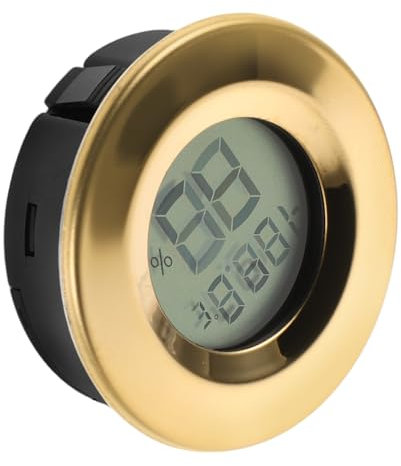 Didiseaon Cigar Hygrometer Digital Lcd Mini for Home Greenhouse Round Indoor Humidity Temperature Gauge Reptile Pet