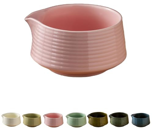 Generisch Keramik Matcha Schale 500ML–Traditionelle Japanische Chawan mit Ausgießer & Glänzender Glasur–Handgefertigt für Authentische Teezeremonie & Matcha Latte–Geschenk für Matcha Liebhaber (Rosa)