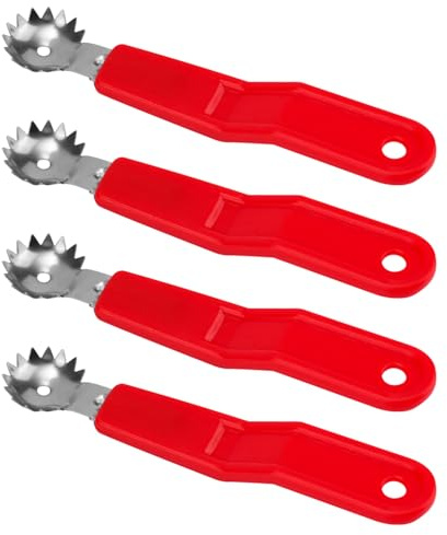 4pz Levatorsoli per Pomodori Fragole, Sgusciatore Fragole Leva Picciolo Utensili Frutta Verdura Utensili la Rimozione Torsolo con Manici Ergonomici Utensile Cucina per Strawberries Pomodori