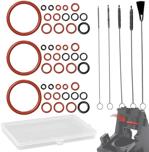 50 Joint Silicone O-Ring Cafetiere Set, FORMVERSITY Joint pour Philips, Goupillon Paille Brosse Paille Cafetiere, Cafetiere Italienne Joint Torique, Machine à Rouler Joint pour Philips pour Saeco